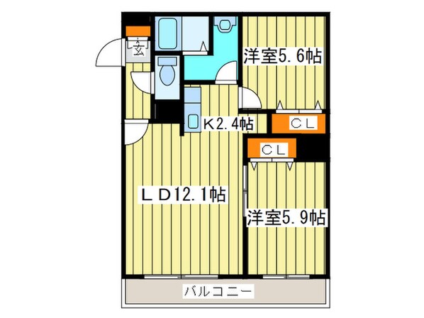 グランカーサ北３条の物件間取画像